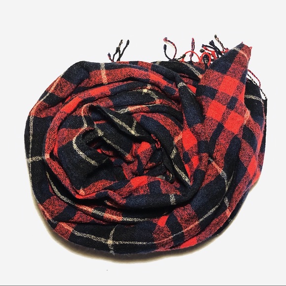 Madewell Accessories - Madewell | Red plaid blanket scarf • OS